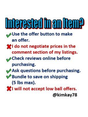 Interested in an item? Here is what to do.